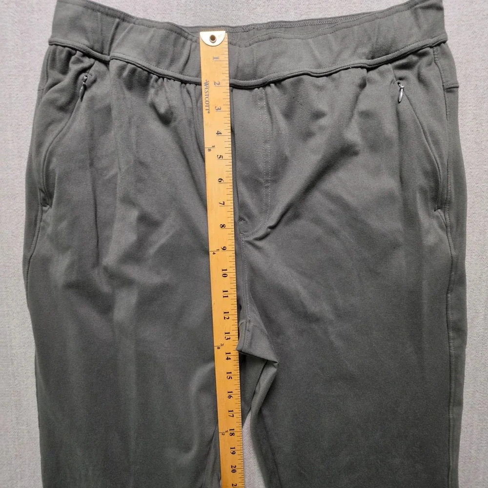 Balance Collection Jogger Pants Mens L Olive Green Athletic Zipper Pockets